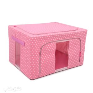 باکس لباس تاشو اسکلت دار برزنتی بزرگ تمام خال خالی