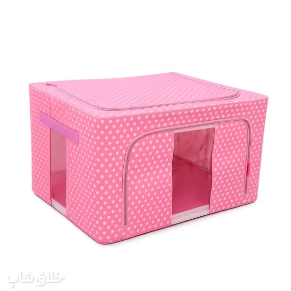 باکس لباس تاشو اسکلت دار برزنتی بزرگ تمام خال خالی