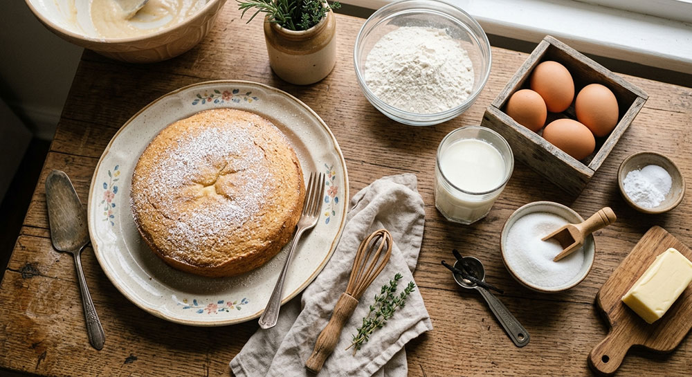 مواد لازم برای پخت کیک ساده خانگی