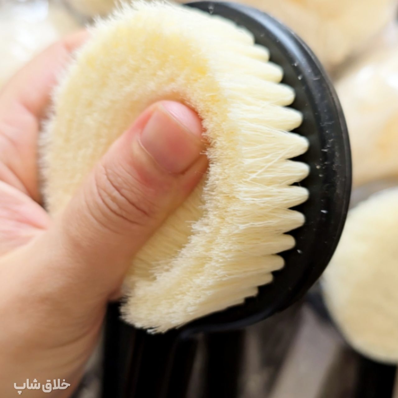 لیف دسته دار چوبی دسته بلند حمام و لیف پشت شور 2کاره مدل WS-009