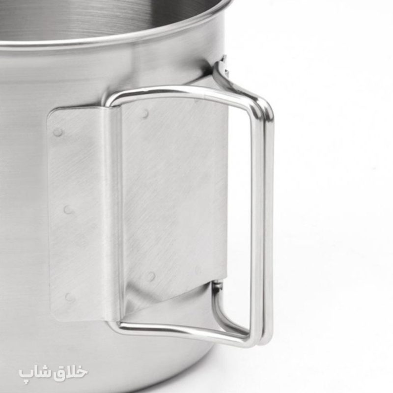 لیوان استیل سفری دسته تاشو