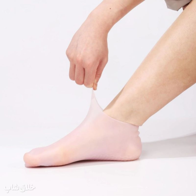 پاپوش سیلیکونی و جوراب رفع ترک و میخچه پا