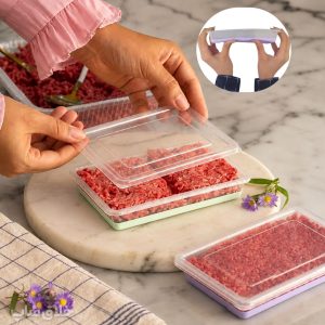 ظرف گوشت فریزری کف سیلیکونی آسان جدا شونده بزرگ