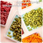 ظرف گوشت فریزری کف سیلیکونی آسان جدا شونده بزرگ