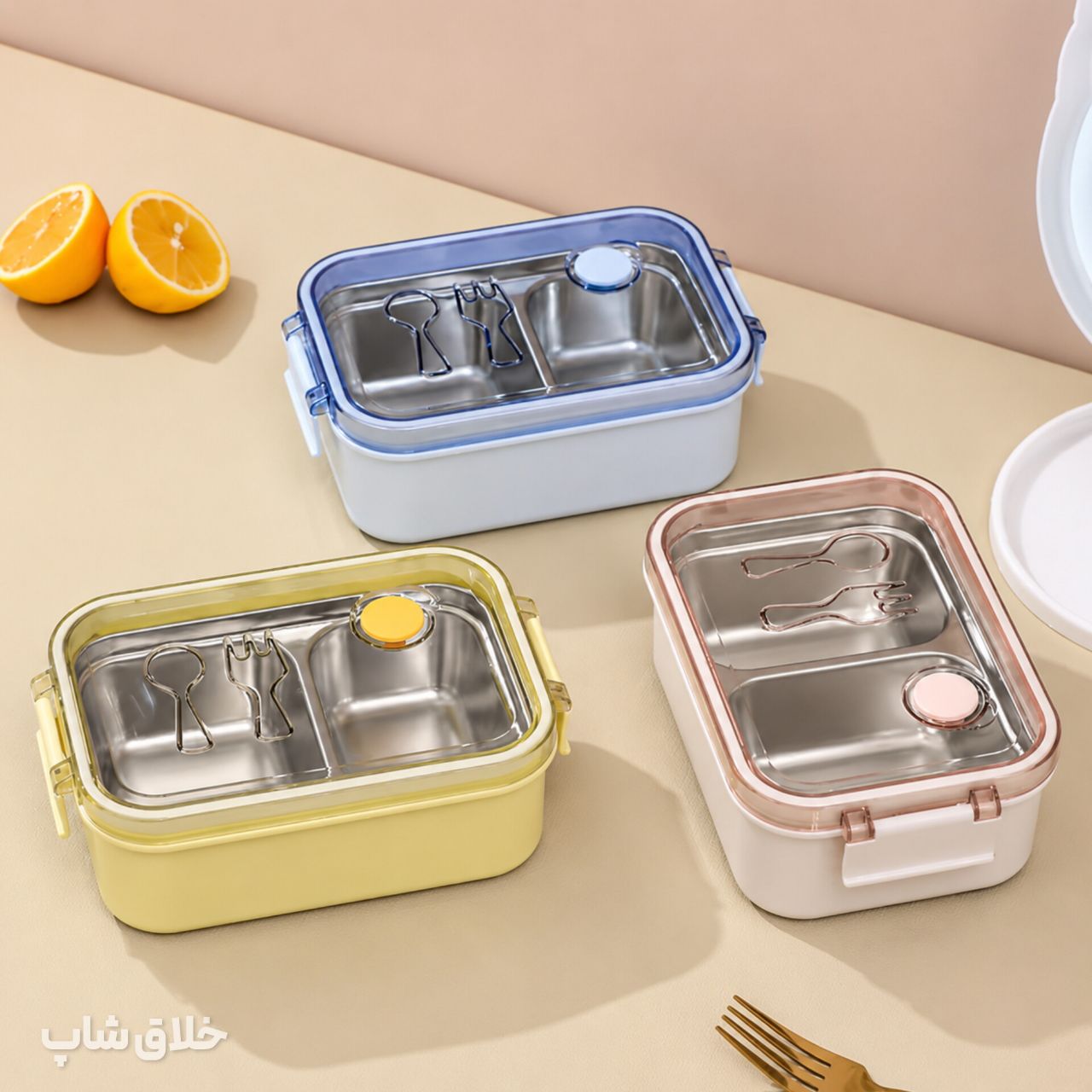ظرف غذای مدرسه و مهدکودک استیل سوپاپ دار