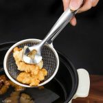 انبر روغن گیر سیب زمینی استیل