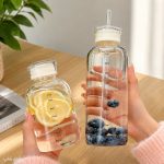 بطری پیرکس نی دار-ماگ اسموتی ساز نشکن دو درب 500ML