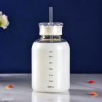 بطری پیرکس نی دار-ماگ اسموتی ساز نشکن دو درب 500ML