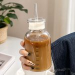 بطری پیرکس نی دار-ماگ اسموتی ساز نشکن دو درب 500ML