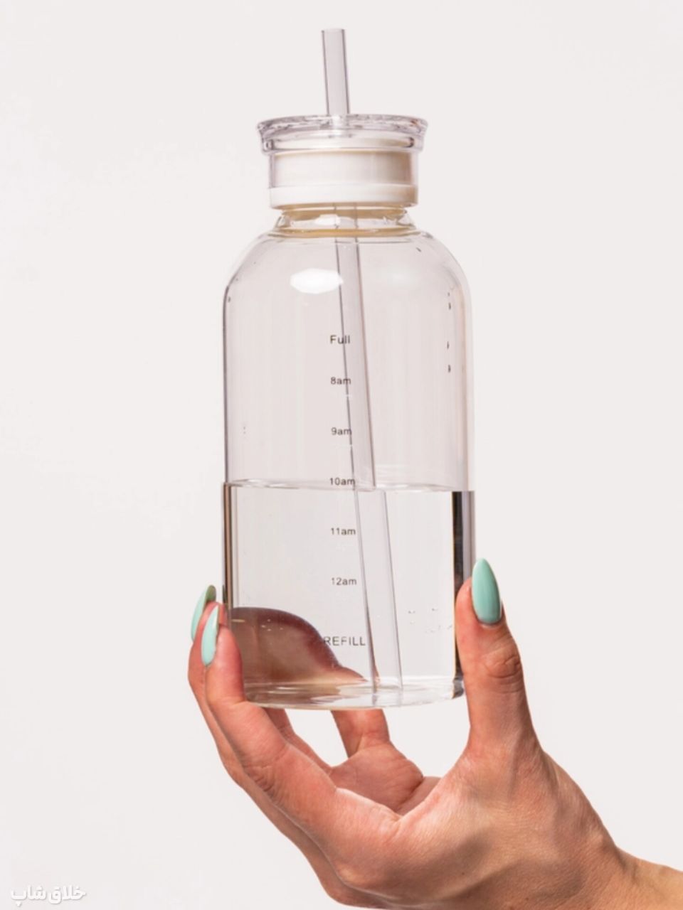 بطری پیرکس نی دار-ماگ اسموتی ساز نشکن دو درب 300ML