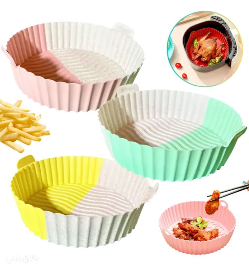 قالب هواپز سیلیکونی سایز 20 و 24 گرد (مواد فودگرید سرخ کن بدون روغن) کد X205