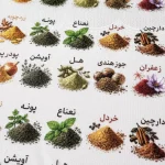 لیبل ادویه عکس دار-برچسب ادویه شفاف رنگی 26 عددی