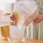 دبه تاشو مناسب آب مایعات و برنج حبوبات 10 لیتری بزرگ