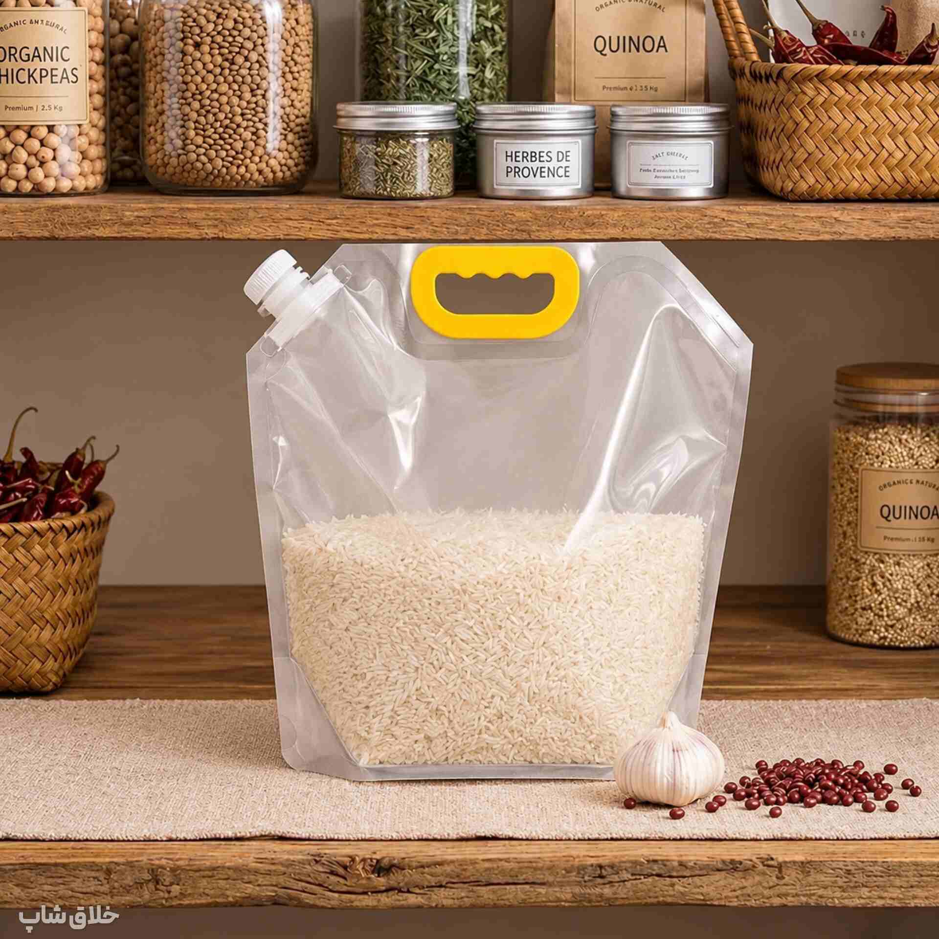 دبه تاشو مناسب آب مایعات و برنج حبوبات 10 لیتری بزرگ