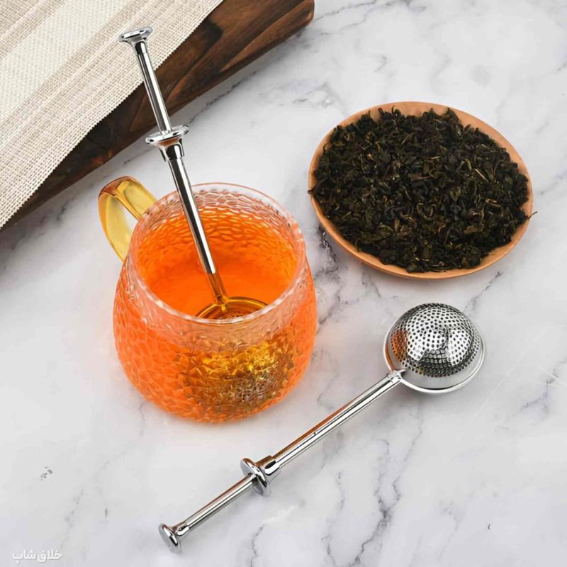 دمنوش ساز و چای ساز خشابی فلزی دسته دار