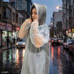پانچو بارانی کلاه دار شفاف زنانه و مردانه